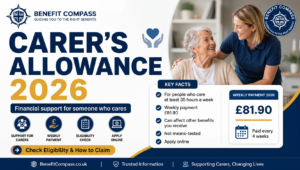 Read more about the article Carer’s Allowance 2026 – Eligibility, Weekly Payments and Application Guide