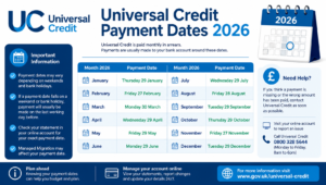 Read more about the article Universal Credit Payment Dates 2026 – Complete Monthly Calendar