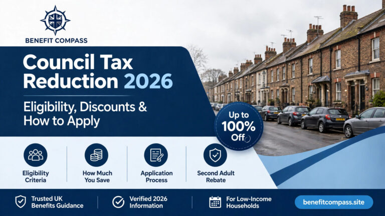 Council Tax Reduction 2026 – eligibility, discounts and how to apply guide by Benefit Compass